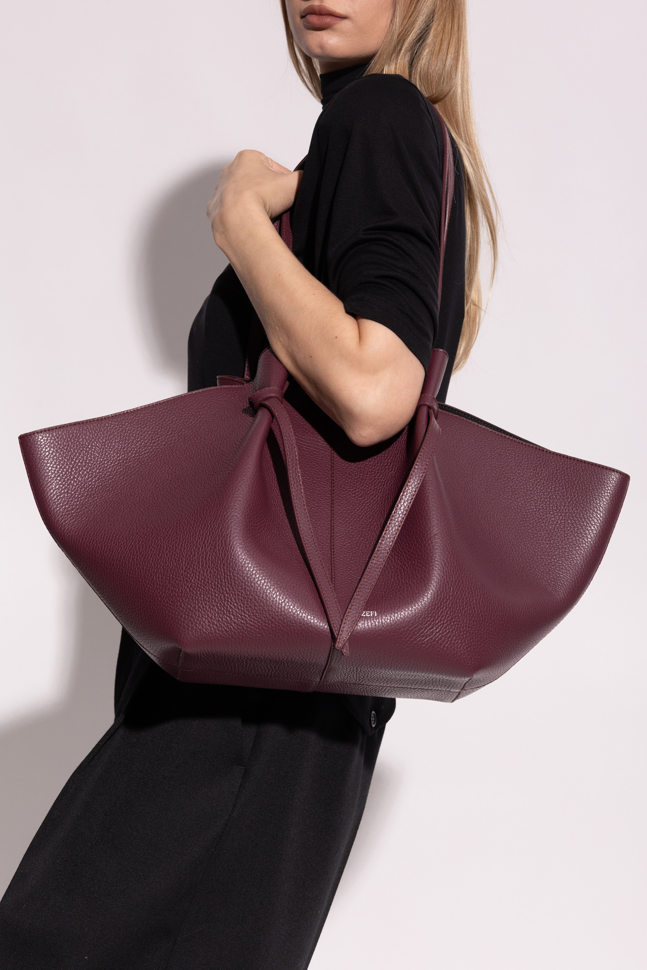 ショルダーバッグ・ポシェット YUZEFI FW25 BORSA \"LARGE MOCHI\" (YUZCO HB LM L038 ESPRESSO) LARGE MOCHI - ESPRESSO PEBBLE GRAIN LEATHER – Yuzefi